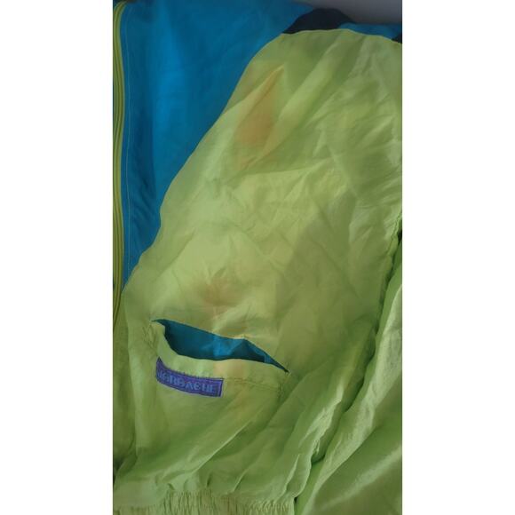 Jordache Neon Lime/Teal 90s Kids Tracksuit Set Size 164 (≈ US 14-15Y) Retro... - Picture 8 of 9